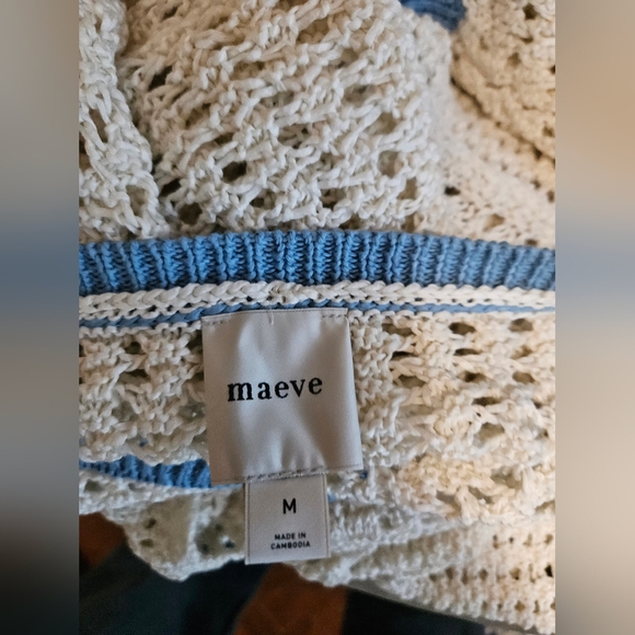 Anthropologie Maeve Oversized Open Stitch Sweater Medium - Picture 5 of 5